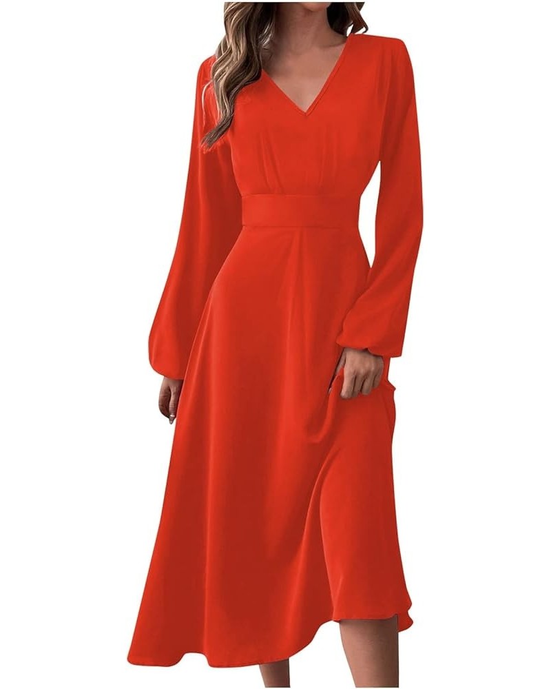 Spring Dresses for Women 2024 New Years Eve V-Neck Long Sleeve Gradient Plus Size Dresses for Curvy Formal Trendy C-saffron $...