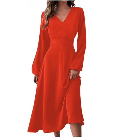 Spring Dresses for Women 2024 New Years Eve V-Neck Long Sleeve Gradient Plus Size Dresses for Curvy Formal Trendy C-saffron $...