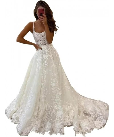 Women's Lace Mermaid Wedding Dresses for Bride 2024 Beach Bohe Wedding Bridal Gowns BF04 N-ivory $60.60 Dresses