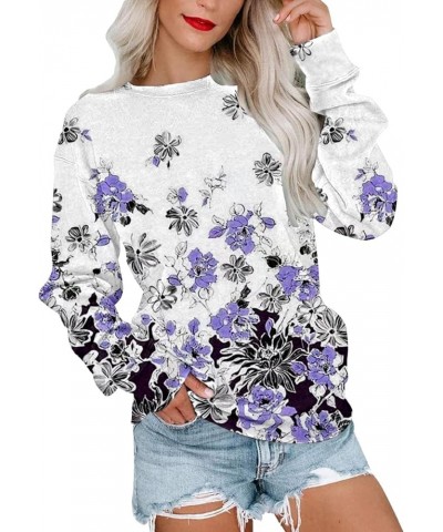 Women Sweatshirt Crew Neck sweaters Long Sleeve hoodies Block/Solid Casual Pullover Cute Lightweight Loose Tops 10-n $7.01 Ho...