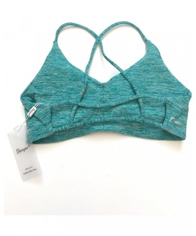 Backless Sports Bra Soft Workout Tops with Removable Padded Yoga Training Bras Strappy Going Out Top 3.pyramid Marble Green $...