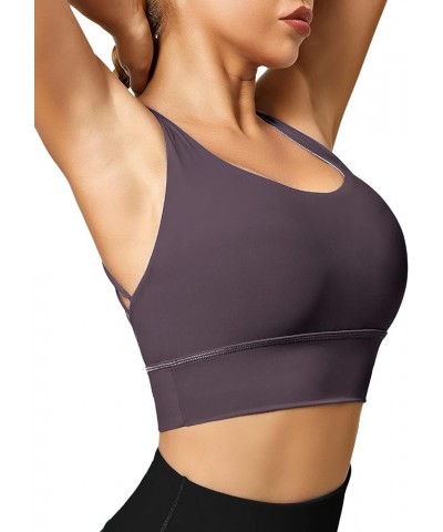 Strappy Sports Bras for Women, Padded Yoga Bra Criss-Cross Back Longline Workout Tank Tops Deep Purple New $14.83 Lingerie