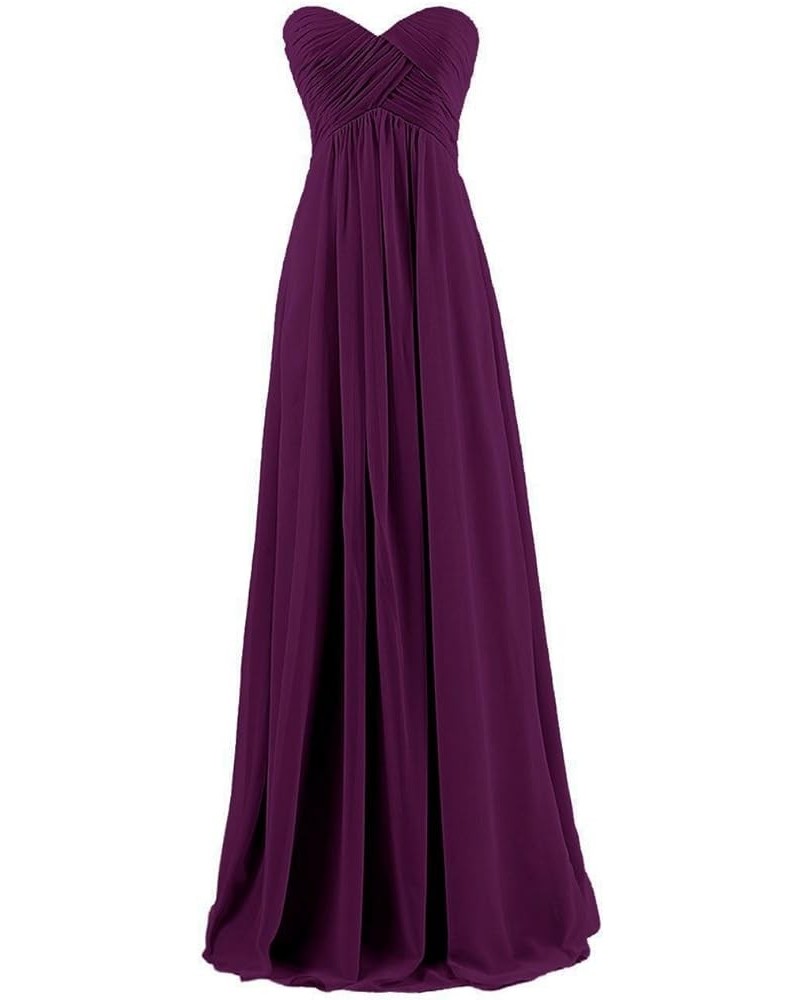 Bridesmaid Dresses Long Wedding Guest Dresses for Women Chiffon Bridesmaid Dress Formal Dresses Sleeveless Plum $32.40 Dresses