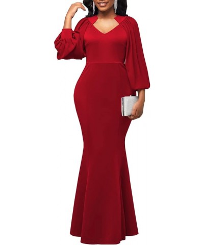 Women's Elegant Formal Mermaid Maxi Dress Off Shoulder Long Sleeve Wedding Split Evening Gown Prom Cocktail Party Dresses 553...