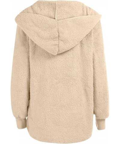 Women's Winter Coats Warm Coat Jacket Outwear Cardigan Coat Double Sided Velvet Hooded Coat, S-3XL A-beige $9.41 Jackets