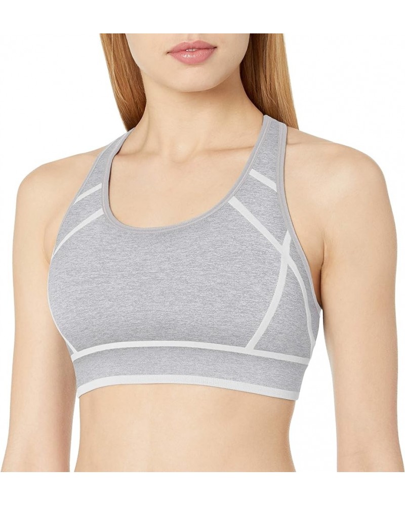 Women's Fashion Seamless Racerback Bra Heather Gray/White $10.75 Lingerie