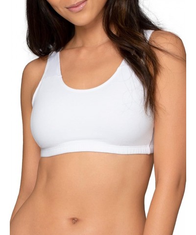 Women's Built Up Tank Style Sports Bra White/Sand/Charcoal Heather $8.80 Lingerie