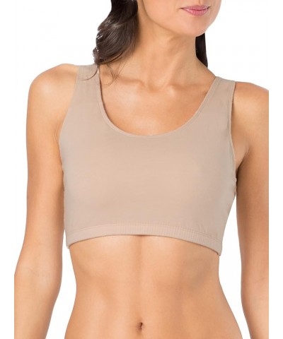 Women's Built Up Tank Style Sports Bra White/Sand/Charcoal Heather $8.80 Lingerie