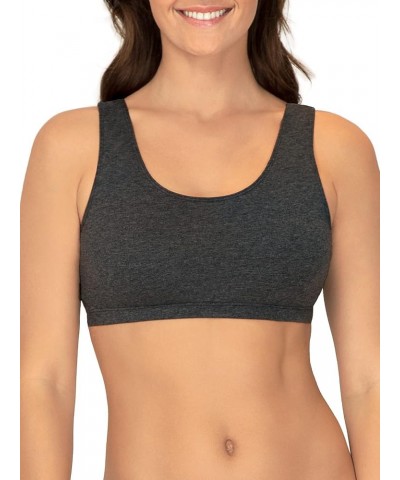 Women's Built Up Tank Style Sports Bra White/Sand/Charcoal Heather $8.80 Lingerie