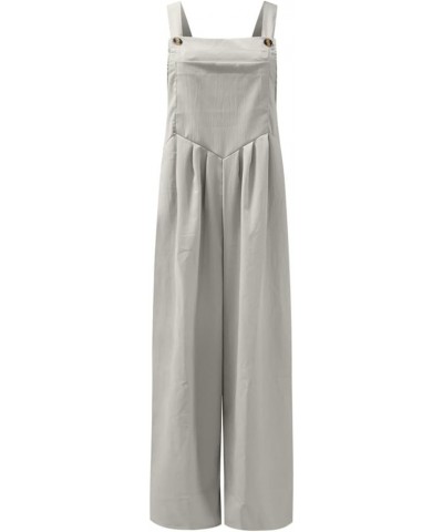 Womens Jumpsuits Casual Dressy, Casual Loose Sleeveless Womens Overall Jumpsuit Womens Jumpers And Rompers Summer 3-gray $29....