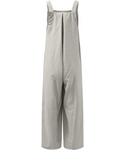 Womens Jumpsuits Casual Dressy, Casual Loose Sleeveless Womens Overall Jumpsuit Womens Jumpers And Rompers Summer 3-gray $29....