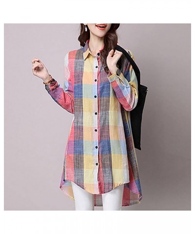 Women's Solid Color Casual Long Sleeve Lapel Blazer PU Coats Jacket Fall plus Size Clothes for Women F Yellow $17.30 Jackets