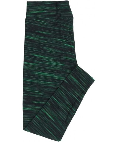 Tall Curvy TC Lucky Irish St Patricks Stripes Black Kelly Green Leggings fits Adult Women Sizes 12-18 7409-A-504738 $22.98 Le...