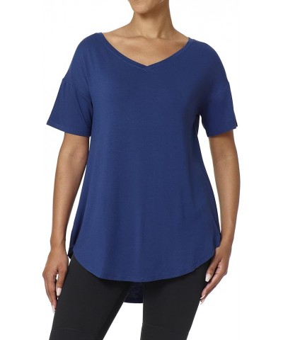 Women's Ultimate Short Sleeve Legging Tee Prussian Blue $9.43 Tops