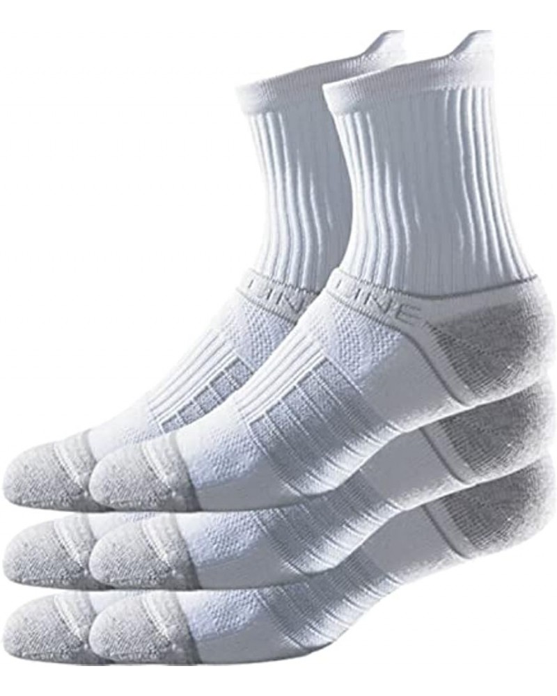 Basic Low Cut Socks | Quad-Ply Yarn Padding, Direct Compression and Zoned Cushioning - Low Cut 3 Pack White (3 Pack) $21.95 S...