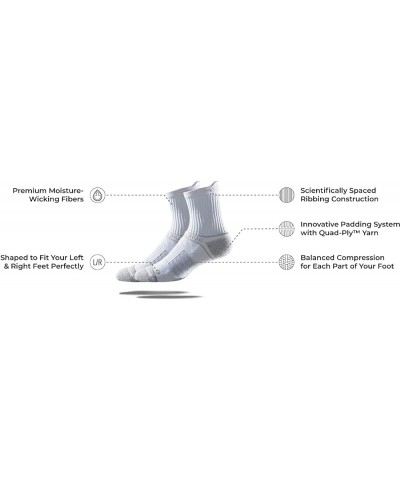 Basic Low Cut Socks | Quad-Ply Yarn Padding, Direct Compression and Zoned Cushioning - Low Cut 3 Pack White (3 Pack) $21.95 S...