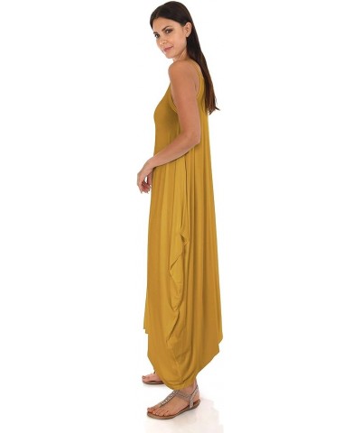 DFF Shop Women's Casual Loose Long Speghetti Strap Maxi Dresses (Size: S - 5X) Mustard $16.10 Dresses