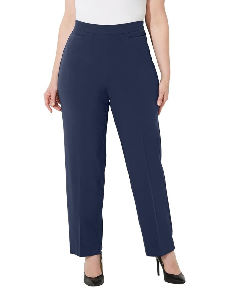 Women's Plus Size Petite Refined Pull-On Curvy Pant Midnight $18.77 Pants