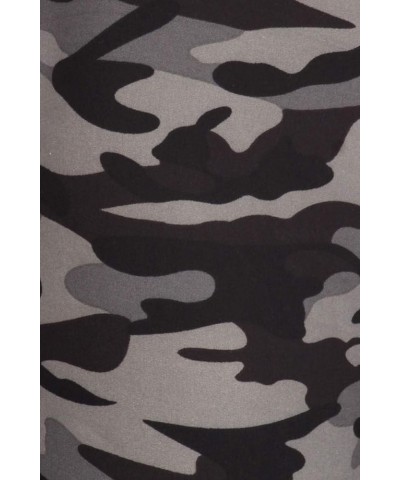 Women's Ultra Soft Popular Printed Stylish Palazzo Pants BAT3 Army Grey Camo $10.54 Leggings