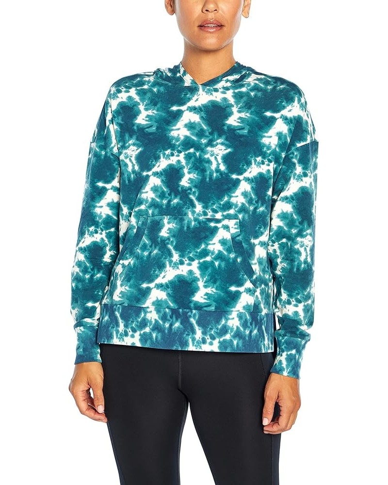 Women's Ella Tie Dye Pullover Hoodie Blue Spruce Ripple Tie Dye $13.49 Hoodies & Sweatshirts