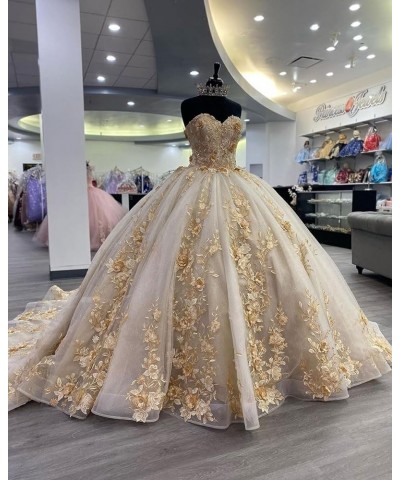 Strapless Quinceanera Dresses Ball Gown Puffy Sweet 16 Dresses for Teens Sweetheart Pegeant Gowns for Women CXL087 Dark Sage ...