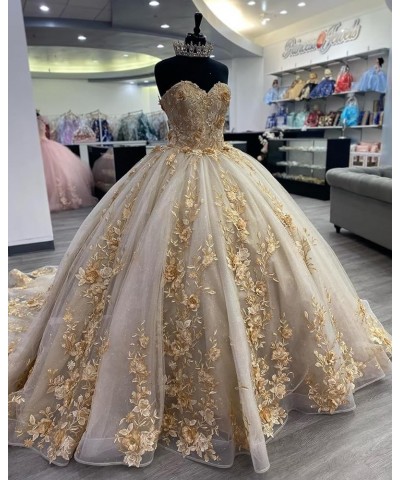 Strapless Quinceanera Dresses Ball Gown Puffy Sweet 16 Dresses for Teens Sweetheart Pegeant Gowns for Women CXL087 Dark Sage ...