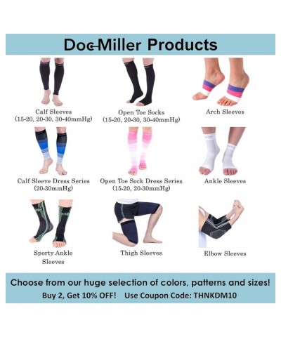 Open Toe Compression Socks for Women and Men 15-20mmHg, Shin Splints, Varicose Veins and Calf Injury Recovery Purple-Black $1...