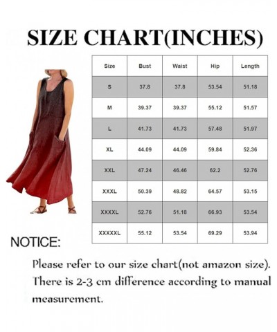 Maxi Dresses for Women 2023 Plus Size Loose Sleeveless Pockets Casual Vacation Crew Neck Floral Long Party Dress 07-black $10...