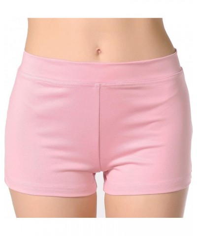 Boy Cut Shorts Low Rise Spandex Active Dance Shorts Yoga Workout Fitness for Women Pink $10.25 Activewear