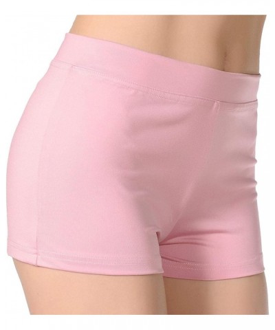 Boy Cut Shorts Low Rise Spandex Active Dance Shorts Yoga Workout Fitness for Women Pink $10.25 Activewear