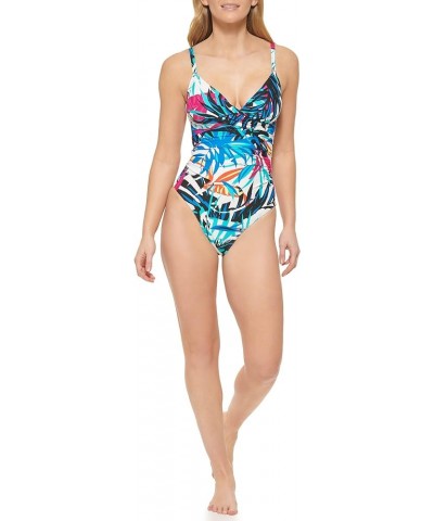 One Piece Swimsuit with Tummy Control Lapis Combo $40.93 Swimsuits