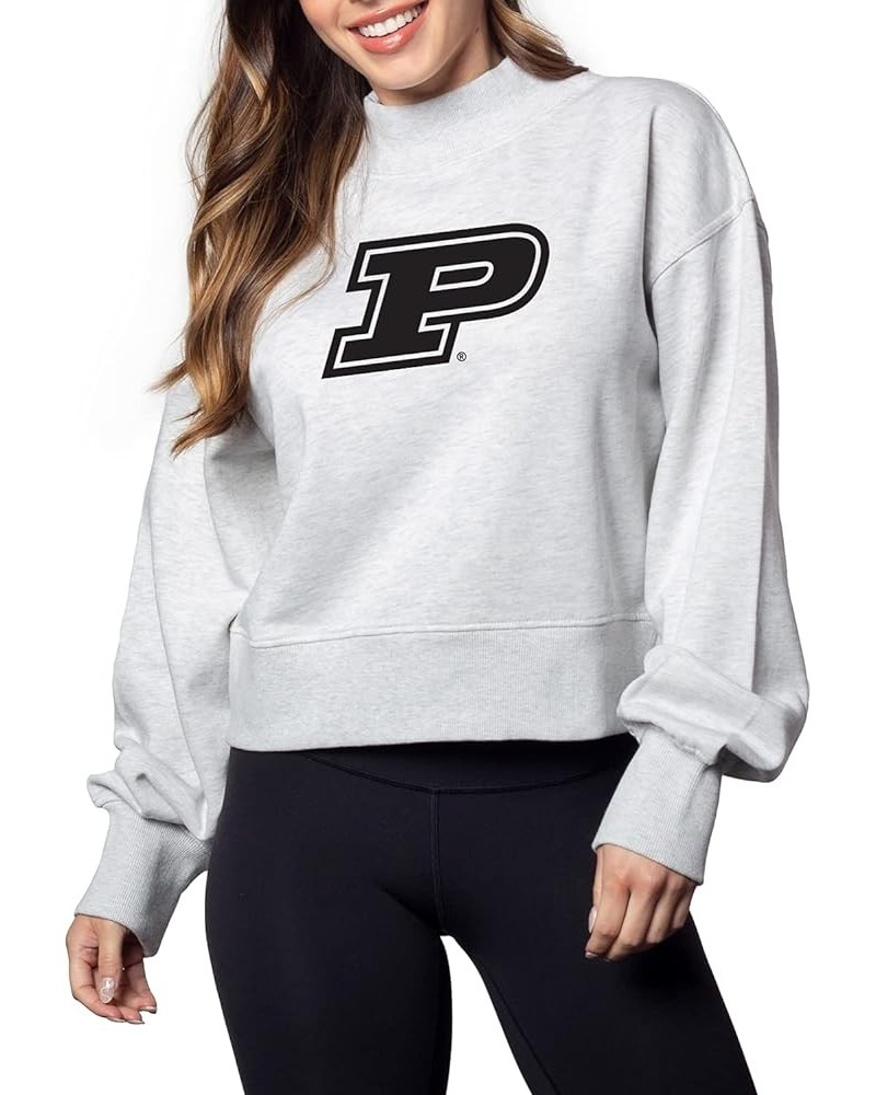 Women's Haily Sweatshirt Purdue Boilermakers Ash Grey $20.32 Activewear