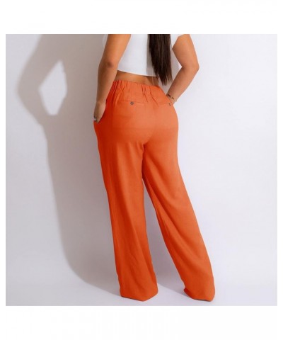 Cargo Pants Women High Waist Women's Pants Sweatpants Pants for Casual Pants for Trendy Dress Pants Sizes S to 2XL 01-orange ...