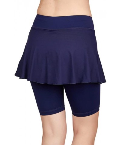 Jan Bermuda Womens Tennis Skirt with Biker Shorts Small Navy $37.92 Skirts