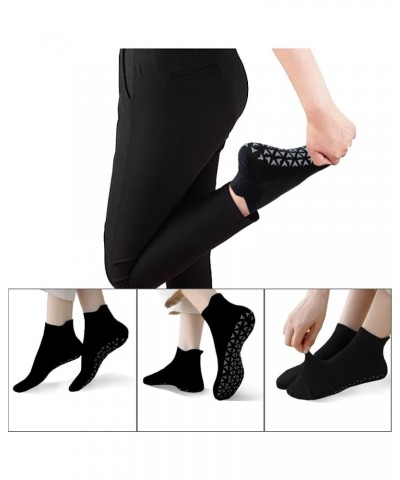 Grip Socks Pilates Socks with Grips for Women Non Slip Yoga Socks for Barre Ballet Dance Hospital Barefoot Workout 3black $7....