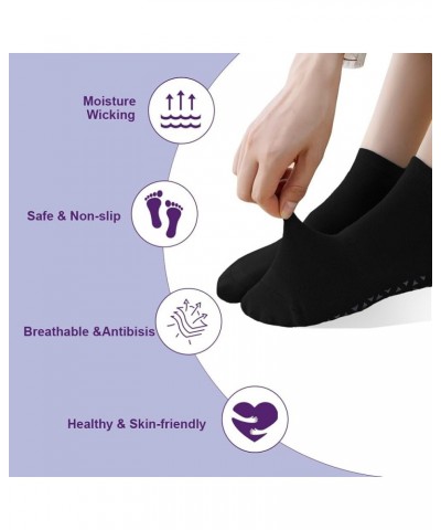 Grip Socks Pilates Socks with Grips for Women Non Slip Yoga Socks for Barre Ballet Dance Hospital Barefoot Workout 3black $7....