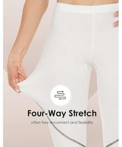 Thermal Underwear Fleece Lined Leggings for Women Stretch Base Layer Ultra Soft B-white and Black $8.82 Underwear