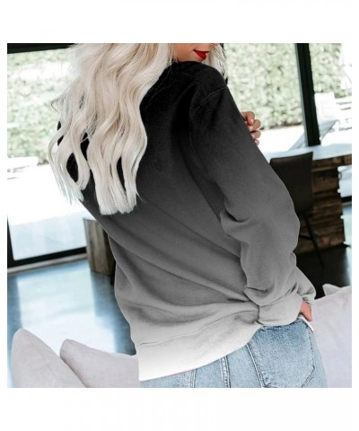 Womens Fashion Sweatshirt Clothes Solid Color Crewneck Hoodies Long Sleeve Causal 2023 Trendy Hooded Size Plus Tops 5-black $...