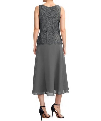 Mother of The Bride Dresses Lace Mother of The Groom Dresses Chiffon Mother of Groom Dresses with Jacket Rust $40.25 Dresses