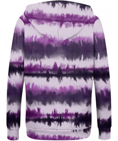 Zip Up Hoodie for Women Drawstring Hooded Activewear Casual Sweatshirt Coat Y2k Printed Outwear Jacket Pocket 2-purple $9.51 ...