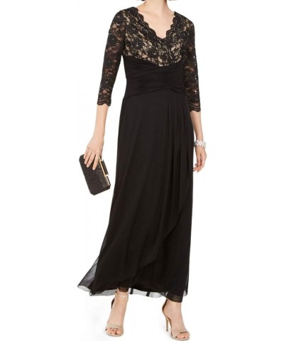 Womens Sequined Lace Evening Dress Black $15.66 Dresses