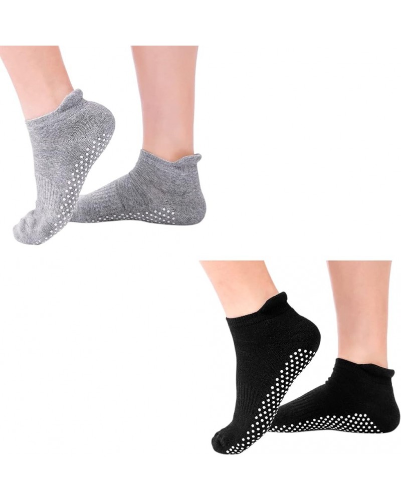 Grip Socks for Women Pilates Yoga, Non Slip Hospital Socks with Grippers for Women,Grippy Sticky Socks with Cushion for Barre...