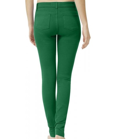 Women’s Skinny Pants - Soft Everyday Solid Color Basic Slim Tight Fit Stretch Legging Jeggings Jeans (S-3XL) Green $13.99 Leg...