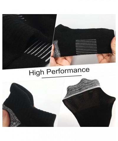 Ankle Socks for Women Running Athletic Workout Cushioned No Show Socks 6 Pairs Size 6-8/9-11 6 Pairs Black $7.94 Activewear