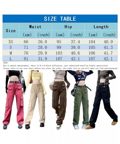 Womens Baggy Wide Leg Cargo Jeans High Waisted Flap Pocket Relaxed Fit Straight Leg Denim Jeans Casual Streetwear Trousers T ...