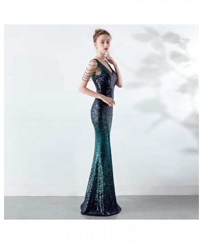 New Gradient Crystal Diamond Chain Sexy Slim Party Gown Christmas Host Party Club Evening Dress 6 $60.35 Dresses