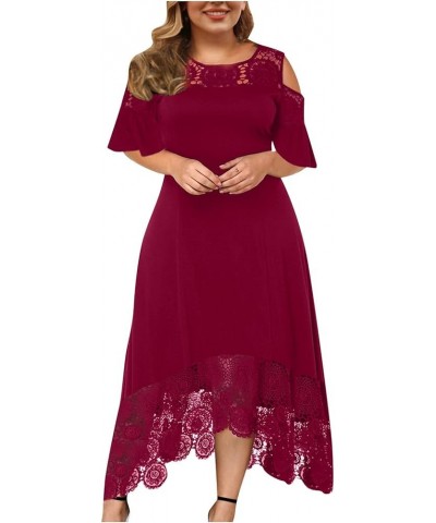 Summer Dresses for Women 2024 Maxi Dress Plus Size Beach Dresses Floral Boho Long Dress Lace up Sundress Red_womens Summer Dr...