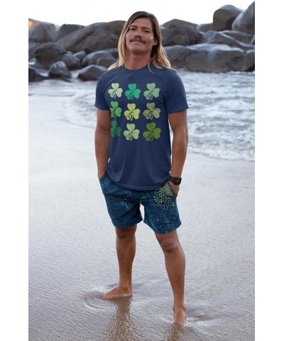 shop4ever® Shamrock Green Clovers St. Patrick's Day T-Shirt Navy $10.39 Tops