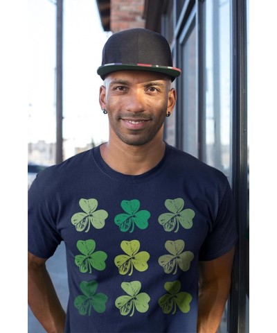 shop4ever® Shamrock Green Clovers St. Patrick's Day T-Shirt Navy $10.39 Tops