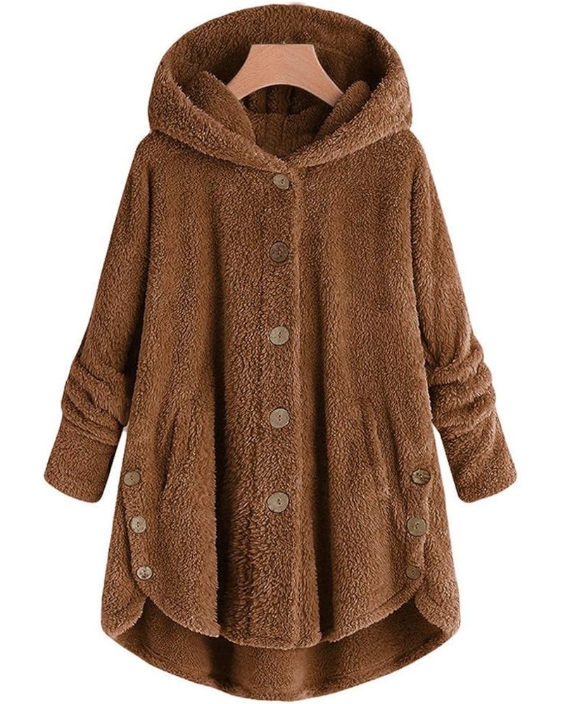 Fall Jackets for Women Fashion Dressy Fluffy Fleece Hoodie Long Button Coat 2023 Fashion Fall Winter Coats Yellow $4.50 Jackets